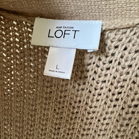 LOFT Tan Knit Cardigan - Picture 5 of 5